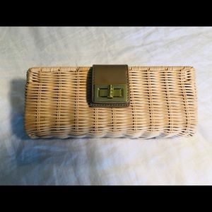 Jcrew wicker clutch